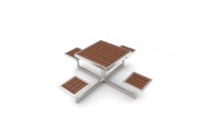 Mała architektura - Stół piknikowy kwadrat