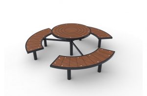 Mała architektura - Stół piknikowy koło - antracyt