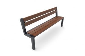 Scandi bench with backrest 1