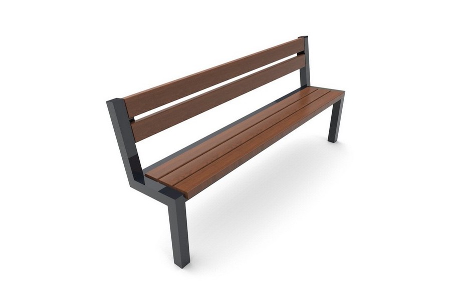 Scandi bench with backrest 1