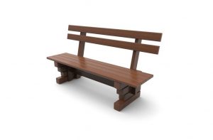 Stand-alone wooden bench