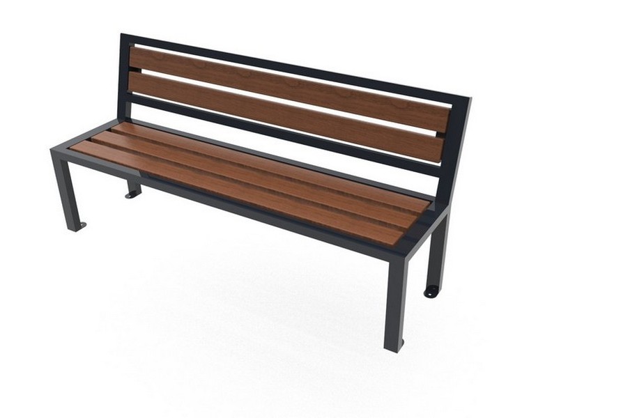 Bench with backrest 1